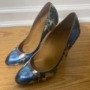 Marc Jacobs metallic floral pumps 36.5